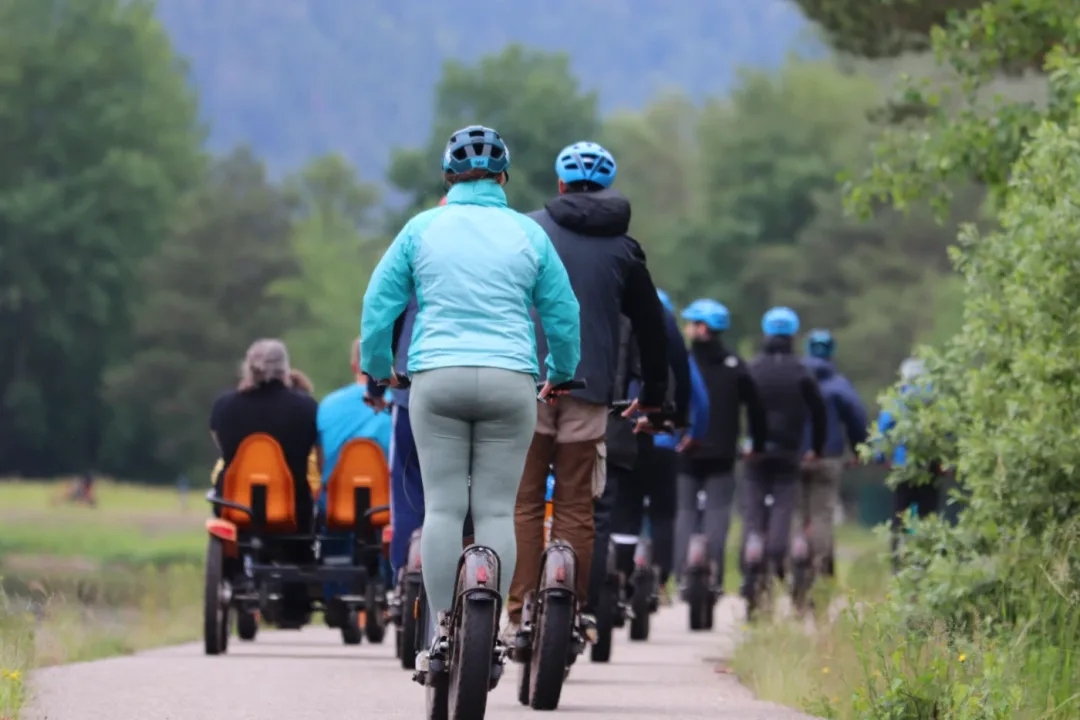 Mogette et trottinette - départ de Maillé